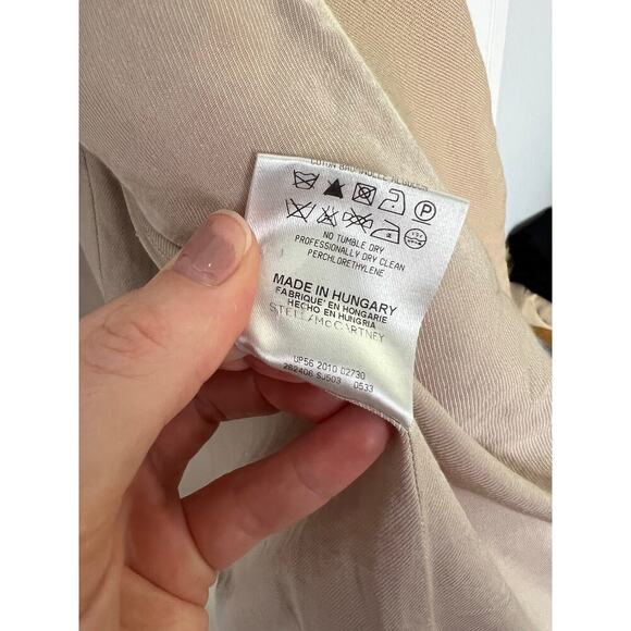 Stella McCartney Women's 40 US 4/6 Tan Blazer Jacket Single Button Breasted FLAW - Picture 12 of 16